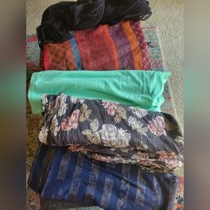 Scarves bundle | varying materials, lengths, and colours